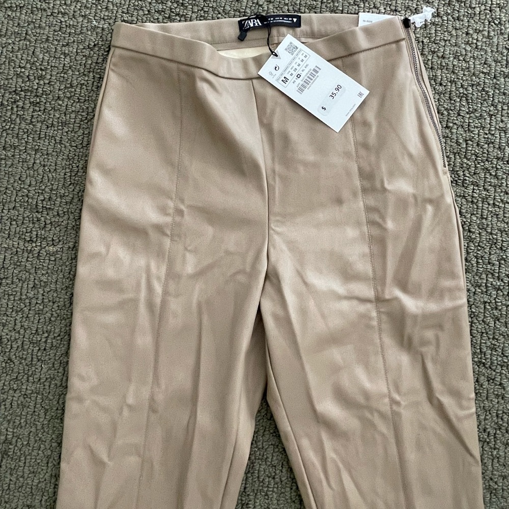 Zara leather leggings